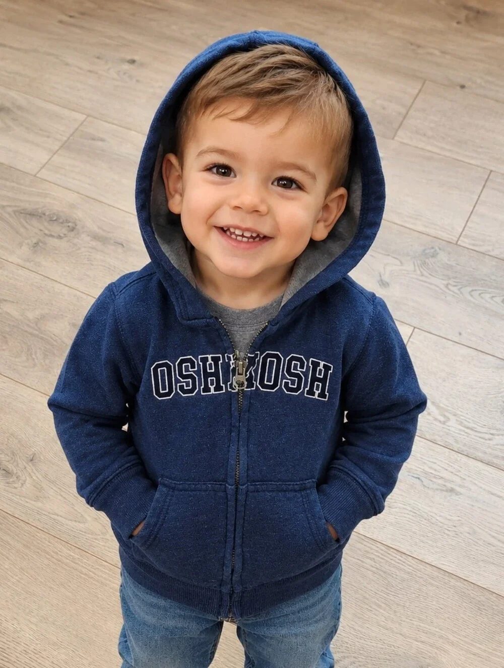 Boys 2t Oshkosh Zip Up Hoodie Jacket